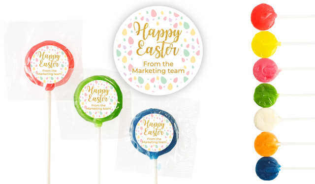 Pastel Eggs Custom 3cm Easter Mini Lollipops