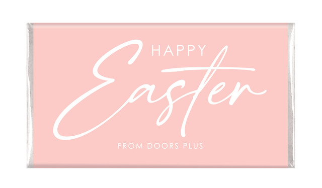 Pretty Pink Personalised Easter Chocolate Bars