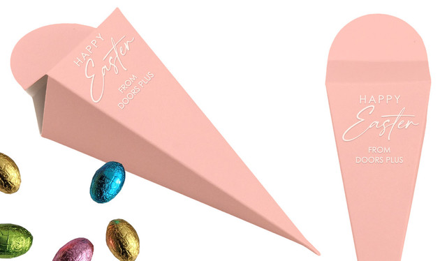 Pretty Pink Personalised Easter Carrot Box