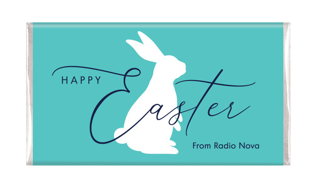 Turquoise Personalised Easter Chocolate Bars