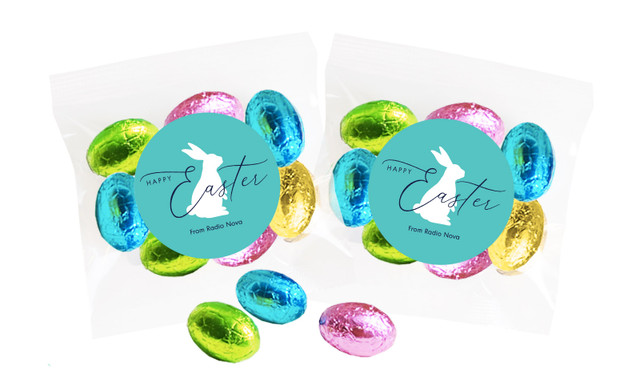 Turquoise Personalised Bag Of Easter Eggs