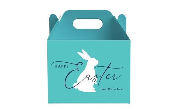 Turquoise Personalised Easter Gable Favour Box