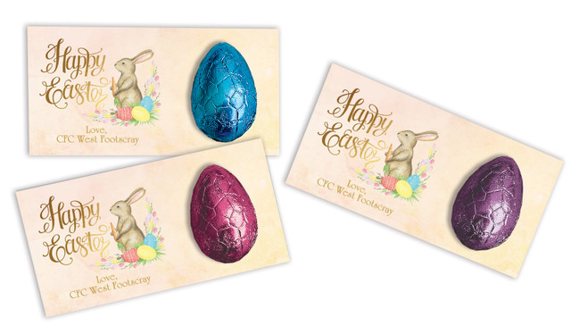 Beautiful Bunny Personalised Easter Egg Card
