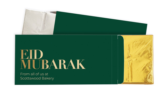 Simple Green Personalised Chocolate Bar In A Box