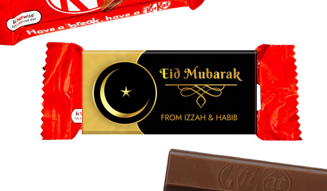 Moon Star Eid Mubarak Custom 2-Finger Kit Kat
