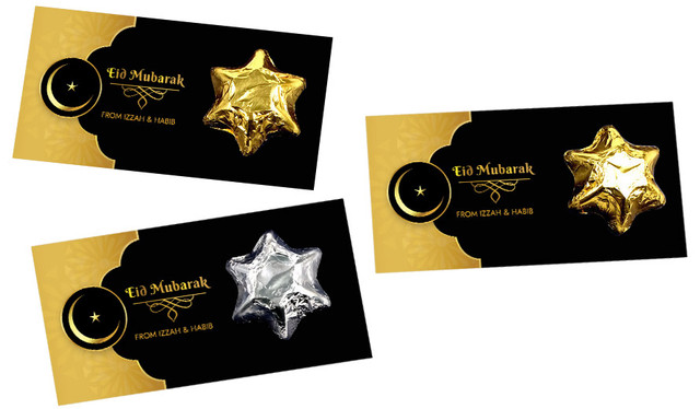 Moon Star Personalised Eid Star Card