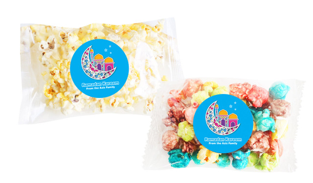 Fun Blue Eid Personalised Popcorn Bag
