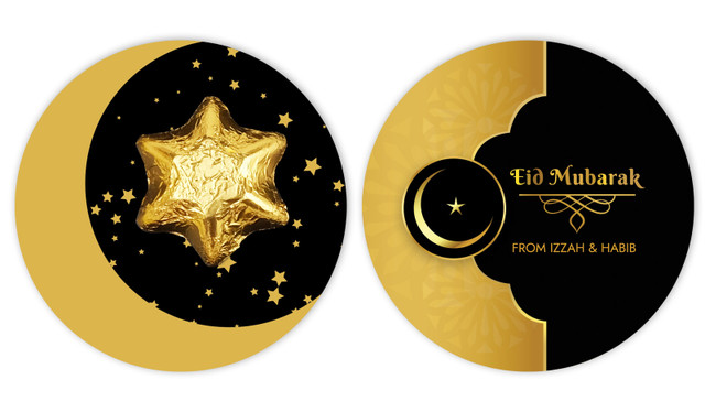 Moon Star Personalised Eid Moon Card