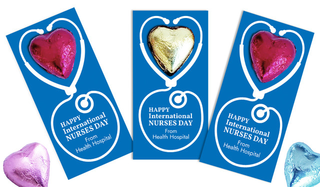 Stethoscope Nurses Day Chocolate Heart Card