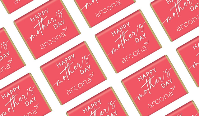 Watermelon Pink Mother's Day Custom Mini Chocolates