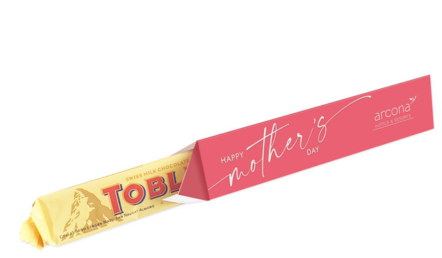 Watermelon Pink Personalised Toblerone Bar Box For Mother's Day
