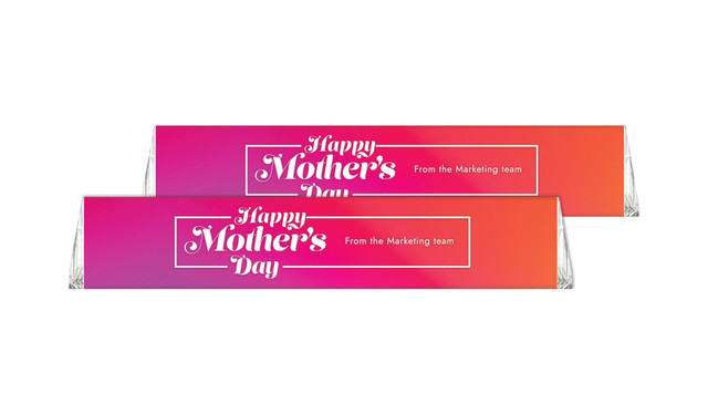 Pink And Purple Personalised Toblerone Mother's Day Chocolates 50g