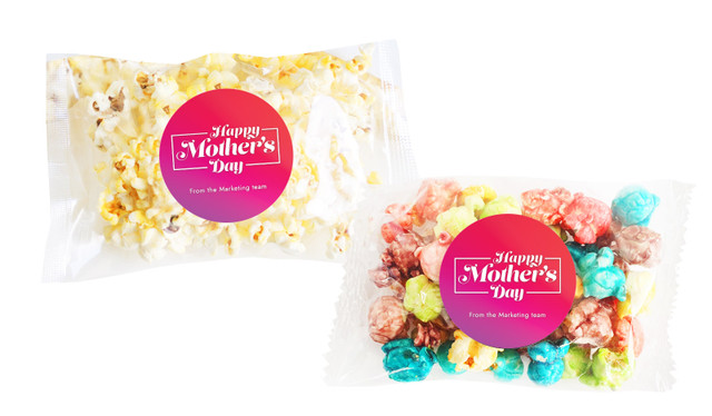 Pink And Purple Mothers Day Personalised Popcorn Bag