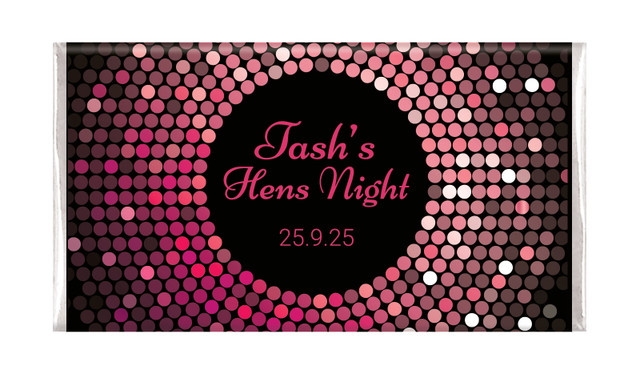 Pink Disco Ball Hens Night Chocolates
