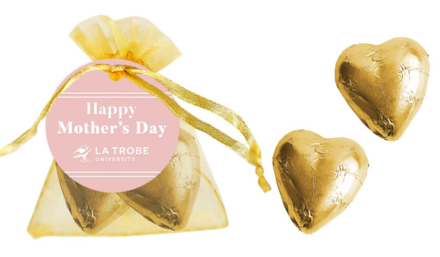 Simple Pink Mother's Day Organza Bag