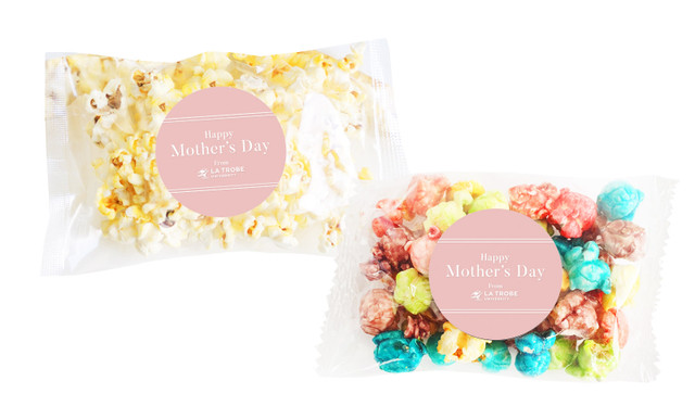 Simple Pink Mothers Day Personalised Popcorn Bag
