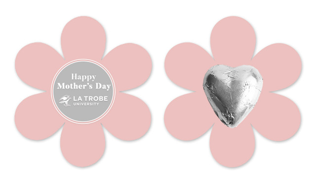 Simple Pink Mother's Day Flower Card