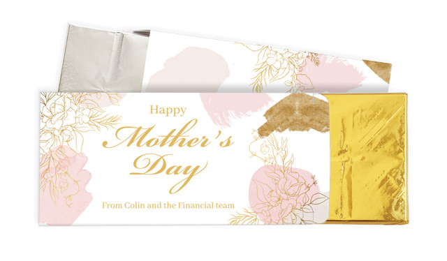Watercolour Mothers Day Personalised Chocolate Bar In A Box