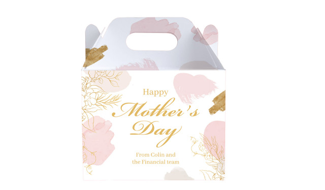 Watercolour Mothers Day Personalised Gable Favour Box