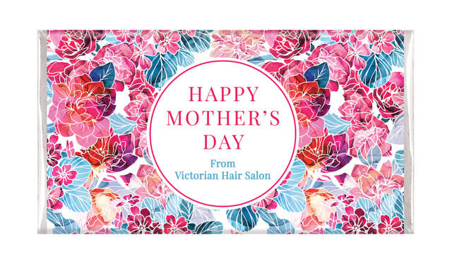 Seamless Floral Mother's Day Personalised Chocolate Bars