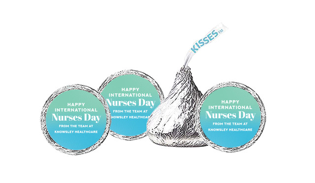 Aqua Blue International Nurses Day Personalised Hersheys Kisses