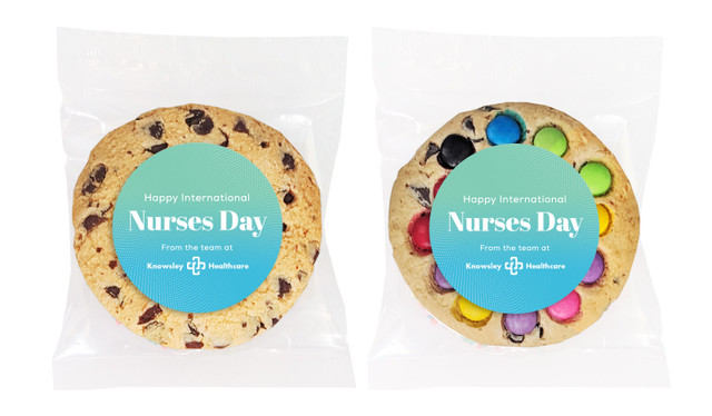 Aqua Blue International Nurses Day Personalised Cookie