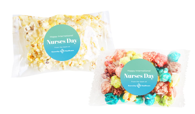 Aqua Blue International Nurses Day Personalised Popcorn Bag