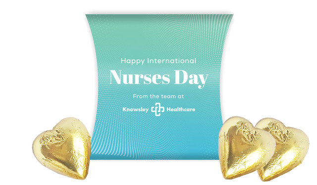 Aqua Blue International Nurses Day Personalised Pillow Boxes