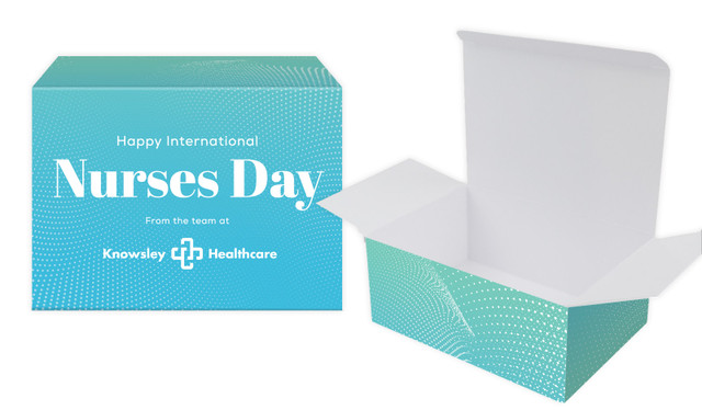 Aqua Blue International Nurses Day Personalised Tuck Gift Box
