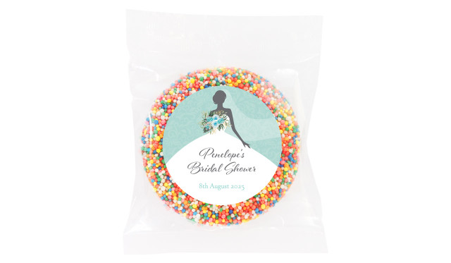 Bridal Dress Personalised Kitchen Tea Chocolate Freckle