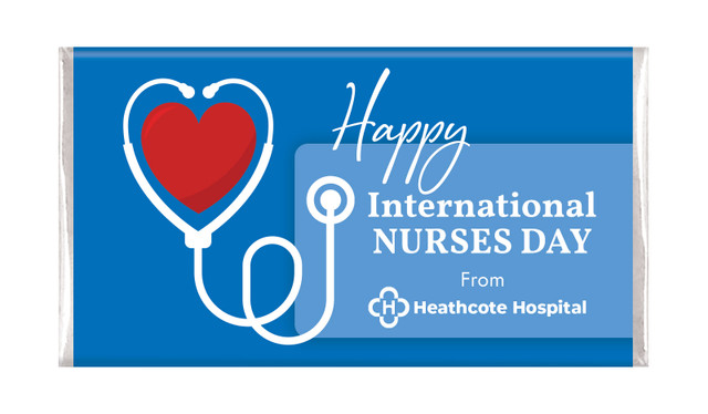 Heart Stethoscope Nurses Day Personalised Chocolate Bars