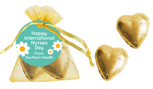 Daisy International Nurses Day Organza Bags With Hearts