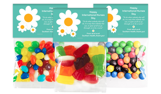 Daisy International Nurses Day Personalised Lolly Bag With Topper