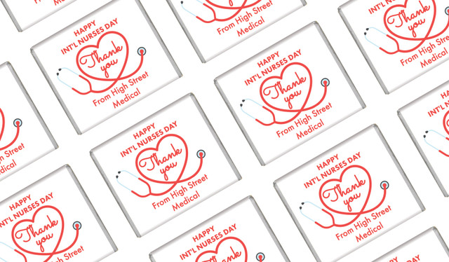 Red Stethoscope Nurses Day Personalised Mini Chocolates