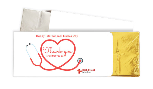 Red Stethoscope International Nurses Day Personalised Chocolate Bar In A Box