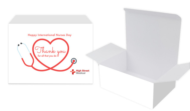 Red Stethoscope International Nurses Day Personalised Tuck Gift Box