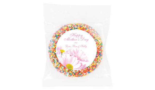 Pink Daisies Personalised Giant Chocolate Freckle