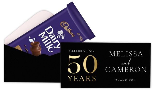 Big Fifty Anniversary Personalised Cadbury Bar Box (Box Only)