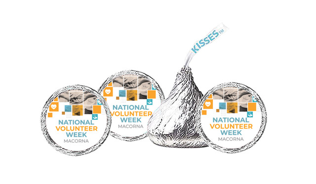 Company Colours National Volunteer Week Personalised Hersheys Kisses