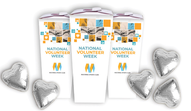 Company Colours National Volunteer Week Personalised Chocaboxes
