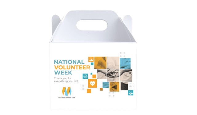 Company Colours National Volunteer Week Personalised Gable Favour Box