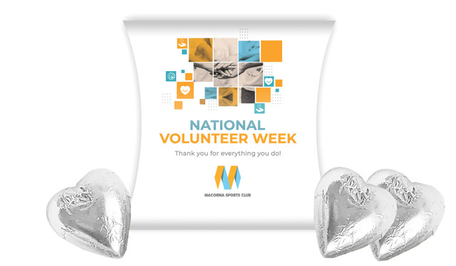 Company Colours National Volunteer Week Personalised Pillow Boxes