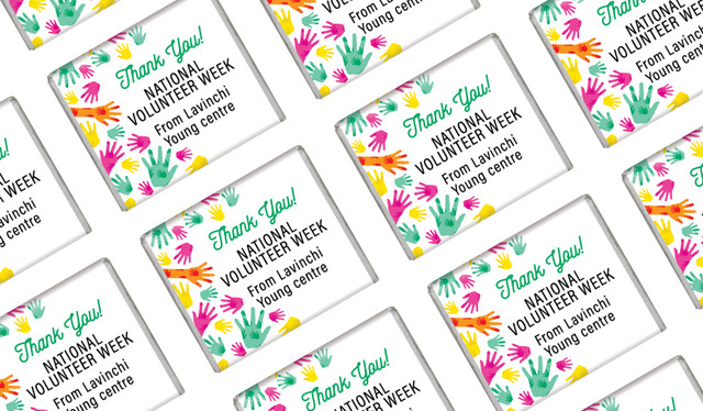 Helping Hands Volunteer Week Personalised Mini Chocolates