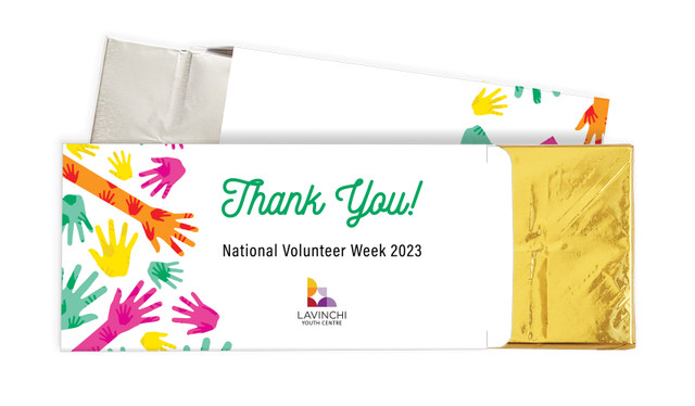 Helping Hands National Volunteer Week Personalised Chocolate Bar In A Box