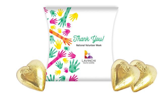 Helping Hands National Volunteer Week Personalised Pillow Boxes