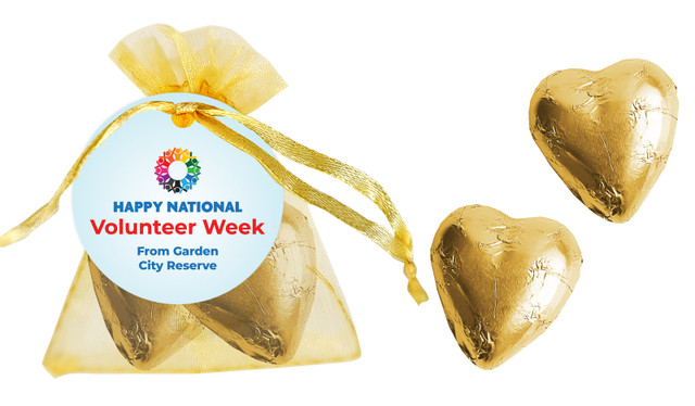Rainbow Peoples National Volunteer Week Organza Bags With Hearts