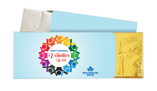 Rainbow Peoples National Volunteer Week Personalised Chocolate Bar In A Box