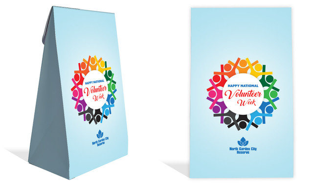 Rainbow Peoples National Volunteer Week Personalised Gusset Favour Bag