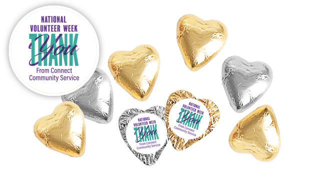 Thank You Volunteer Week Foil Chocolate Hearts
