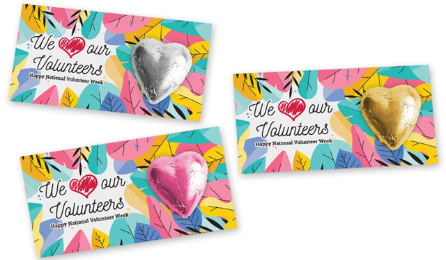 We Love Volunteer Week Heart Card